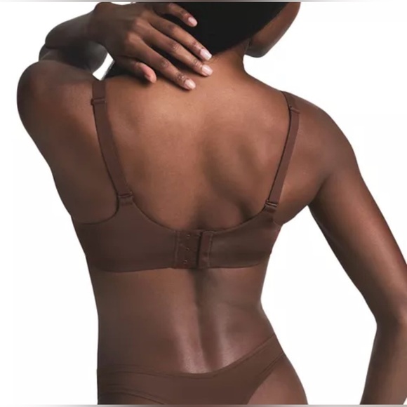 SKIMS Wireless Form Push Up Plunge Bra Cocoa NWT 30D - Picture 2 of 7